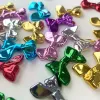 Acrylic electroplated metal ribbon bow creative diy mobile phone pendant chain/pendant key chain accessory making materials Item Picture